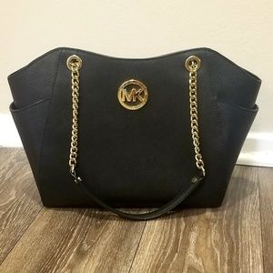 Black Leather Michael Kors Purse